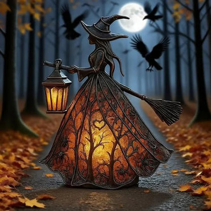 🧹 Halloween Witch Lamp — Gothic Glow for Spooky Souls 👻