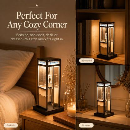Retro-Style TelephoneBooth Decorative Lamp -Bedroom BedsideCreative Night Light