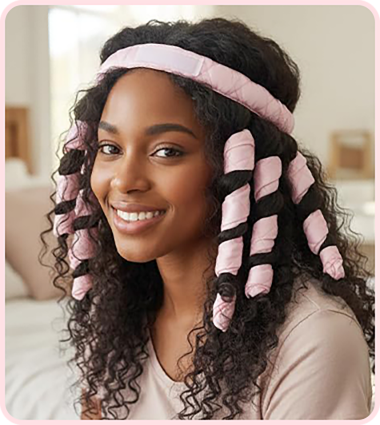 Heatless Hair Curler, Octopus Style Soft Satin Curling Rod Headband with 8 Detachable Straps for Overnight Waves on Long Hair, Heatless Curls
