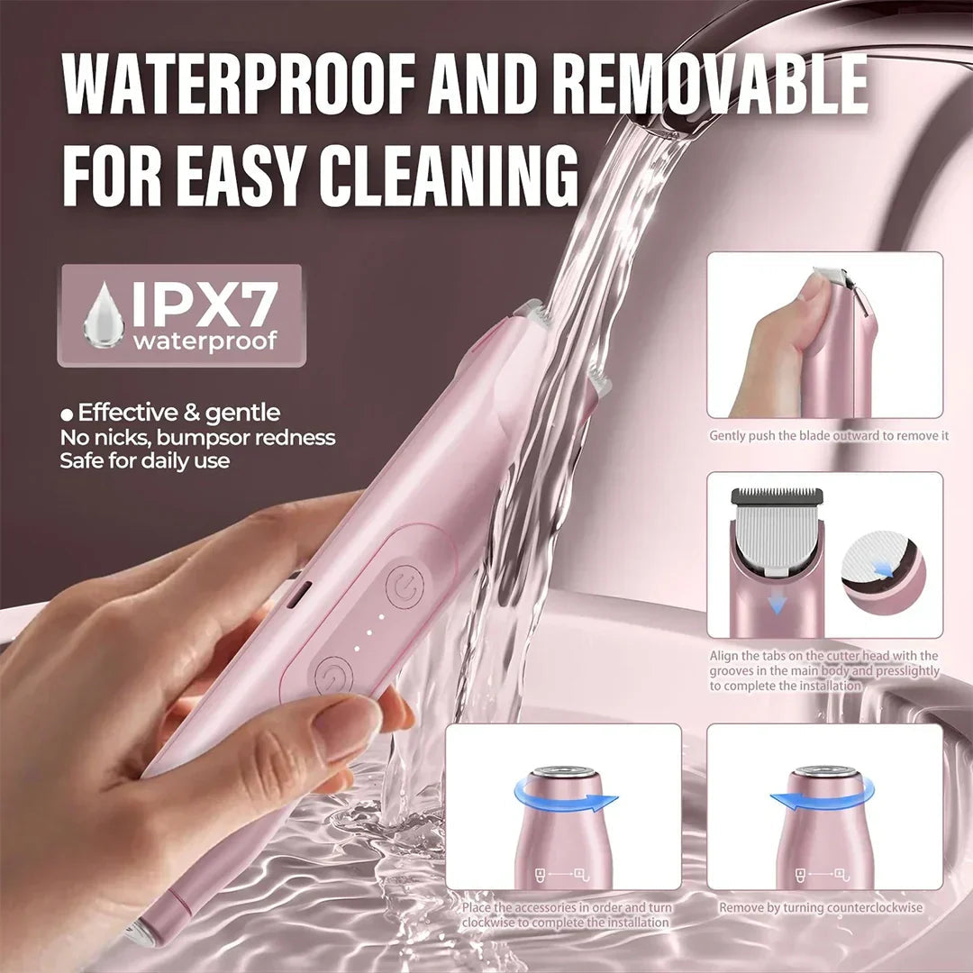 New electric 2-in-1 hair removal device, portable rechargeable electric shaver, full-body shaving tool