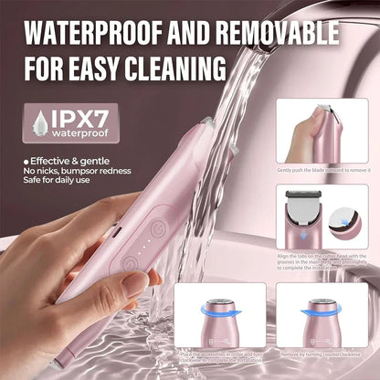New electric 2-in-1 hair removal device, portable rechargeable electric shaver, full-body shaving tool