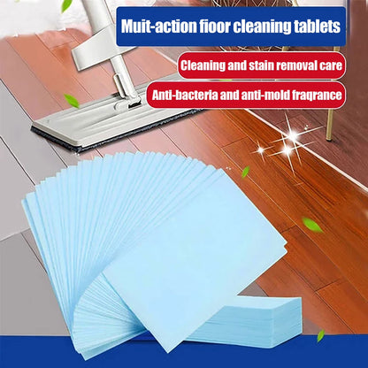 Floor cleaning sheets for floors and tiles, removes stains, brightens, and leaves a pleasant fragrance.