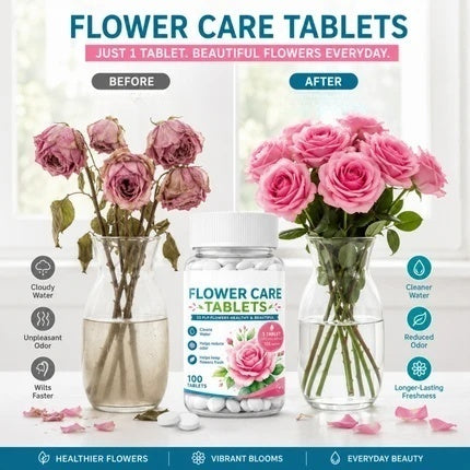 Flower Preservation Water Purifier Tablets One tablet—keeps bouquets vibrant & vase water crystal-clear
