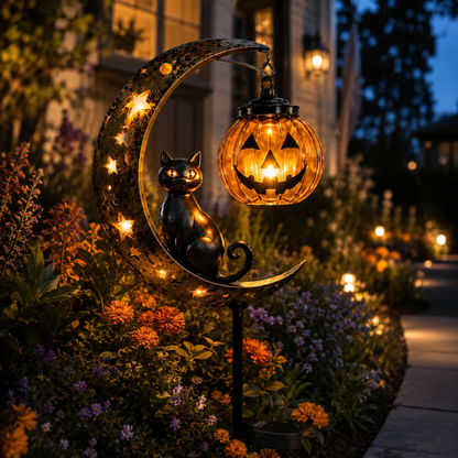 🎃Halloween Early Bird Special Sale 48% OFF-Pumpkin Moon Garden Stake Light