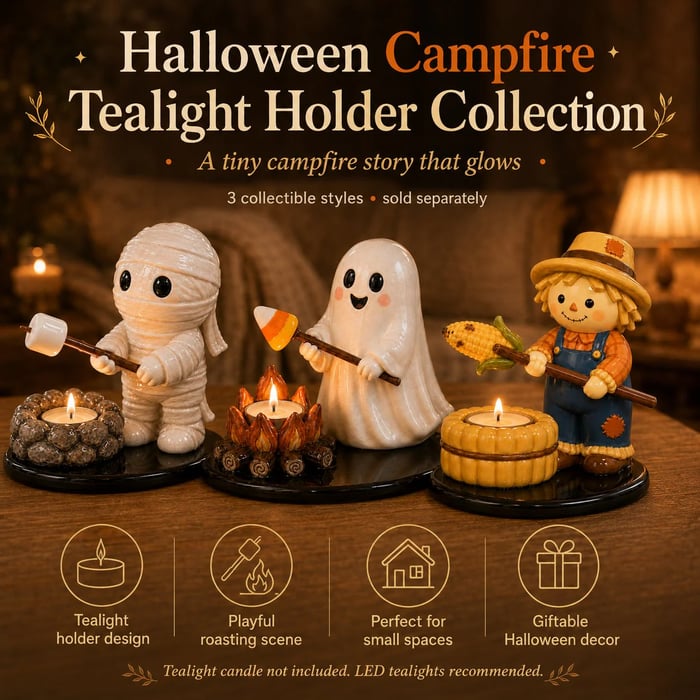 🔥LAST DAY 50% OFF💥Halloween Campfire Tealight Holder