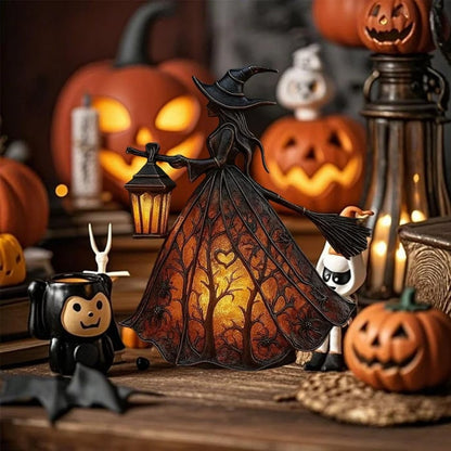 🧹 Halloween Witch Lamp — Gothic Glow for Spooky Souls 👻
