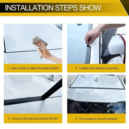 Car Windshield Rubber Seal, Car Windshield Seal Strip, Universal Car Window Seal, Car Exterior Accessories For Car Roof Windshield,Easy To Install,Water Leakage Prevention,#Summervibes