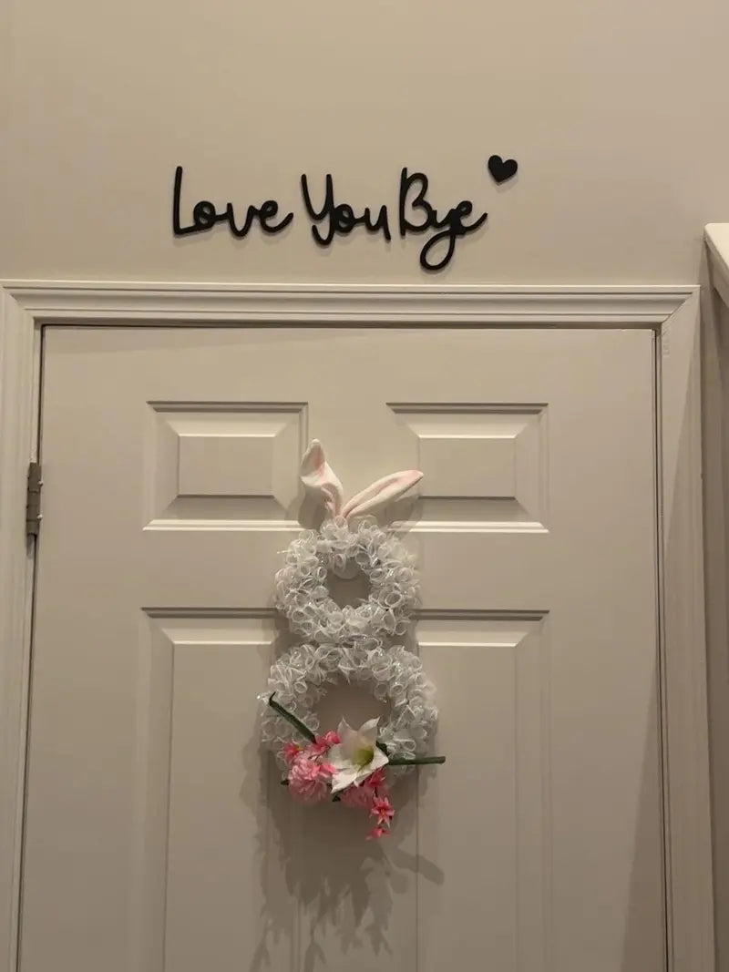 Wooden Wall Art with Love You Bye Letter Pattern, Hanging Decor for Home Prayer Room Farmhouse, Father's Day Gifts Room Accessories House Decor