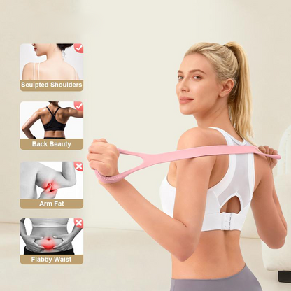 Silicone figure-eight resistance band, designed for shoulder opening, back shaping, chest expansion, yoga exercises, and extra-thickness training.