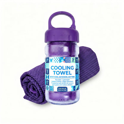 A Cooling, Anti-perspiration Towel You Can Use Anywhere, Anytime! Reusable, Soft, Absorbent And Cooling.