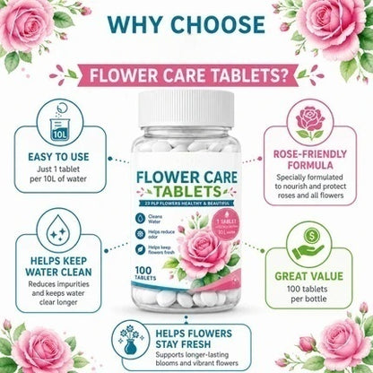Flower Preservation Water Purifier Tablets One tablet—keeps bouquets vibrant & vase water crystal-clear
