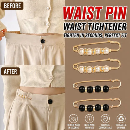 No Sewing Fasteners for Sweater Shawl Cardigan Collar, Faux Pearl Clothing Dresses Decoration Pant Tightener for Women, Mixed Style Assortment