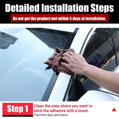 Car Windshield Rubber Seal, Car Windshield Seal Strip, Universal Car Window Seal, Car Exterior Accessories For Car Roof Windshield,Easy To Install,Water Leakage Prevention,#Summervibes