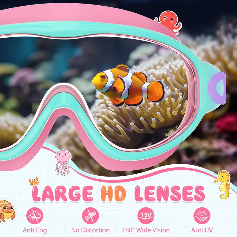 [Deals For You] MARISUN 2 Pack Kids Swim Goggles for 3-15+ UV Protection Anti-Fog High Definition Waterproof Adjustable Goggles for Boys and Girls - Safety anti-uv swimming goggles swim glass anti-fog with Earplugs & Nose Clip,for Lake,Beach, Summer Party