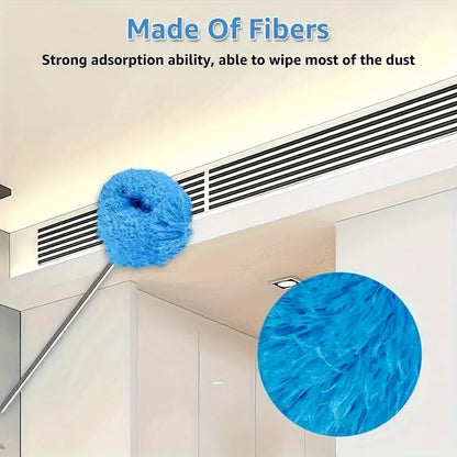 Ceiling Fan & Household Dust Buster: Removable Microfiber Duster with Washable Feature, Ideal for Summer and Fall Cleaning tool, a Decoration-worthy Housekeeping Essential, Extension Pole Ceiling Fan Duster