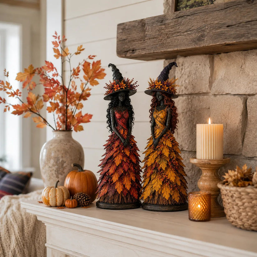 💥LAST DAY 56% OFF - 🧙 Enchanted Autumn Witch Figurine