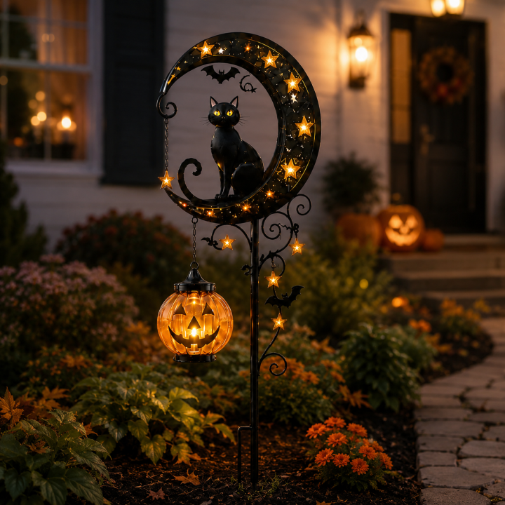 🎃Halloween Early Bird Special Sale 48% OFF-Pumpkin Moon Garden Stake Light