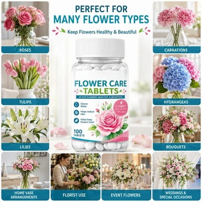 Flower Preservation Water Purifier Tablets One tablet—keeps bouquets vibrant & vase water crystal-clear