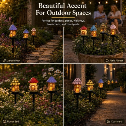 🎁2026 New Arrivals 🌙🏡Solar Fairy-Tale Mushroom Cottage Garden Light