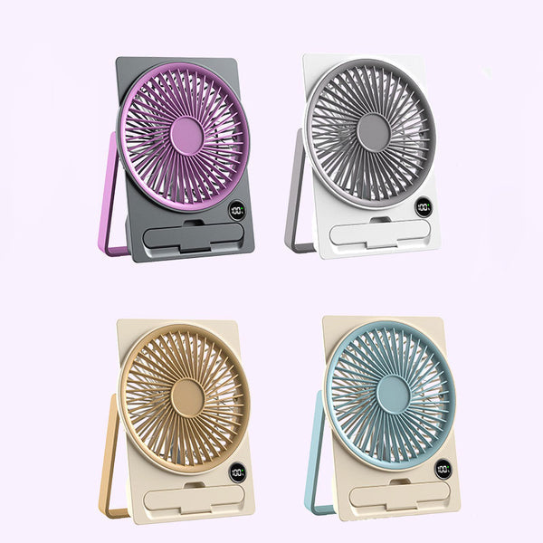 Ultra-Thin Card Fan – Quiet Operation, Dual Power Modes, Hangable & Standable