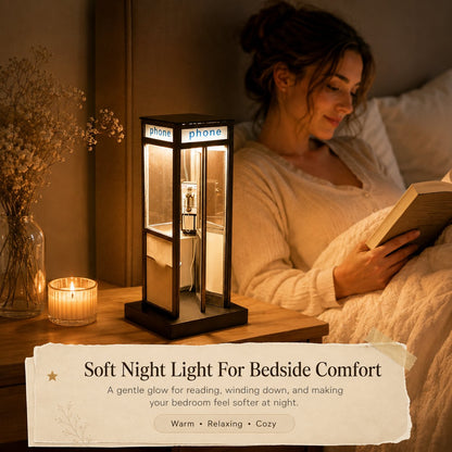Retro-Style TelephoneBooth Decorative Lamp -Bedroom BedsideCreative Night Light