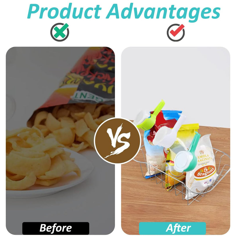 2-in-1 Food Bag Pouring & Sealing Clip (Safe)