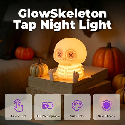 Halloween Skull Silicone Night Light with Touch Control