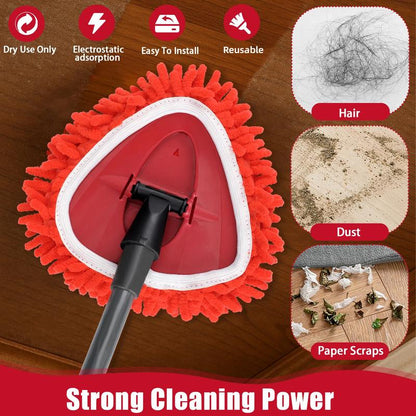 Chenille Duster Replacement Heads for  2026 Unique Design Heads Turn Mop into Long-Handle Duster Dry Cleaning Trap Bucket & Handle Not included
