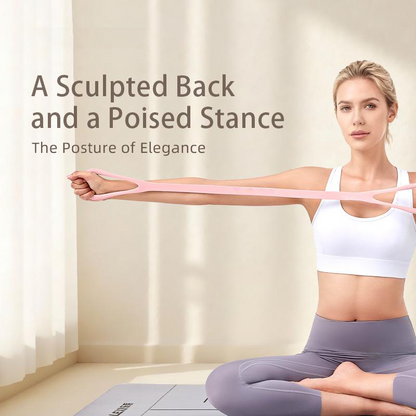 Silicone figure-eight resistance band, designed for shoulder opening, back shaping, chest expansion, yoga exercises, and extra-thickness training.