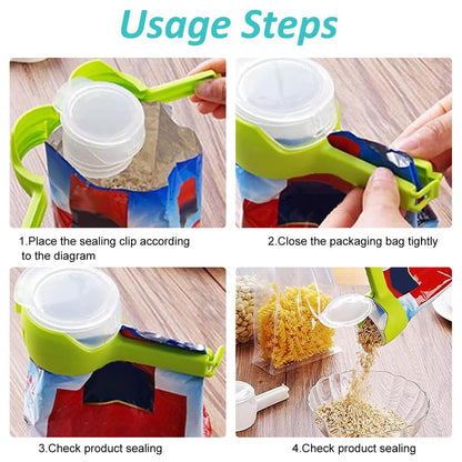 2-in-1 Food Bag Pouring & Sealing Clip (Safe)