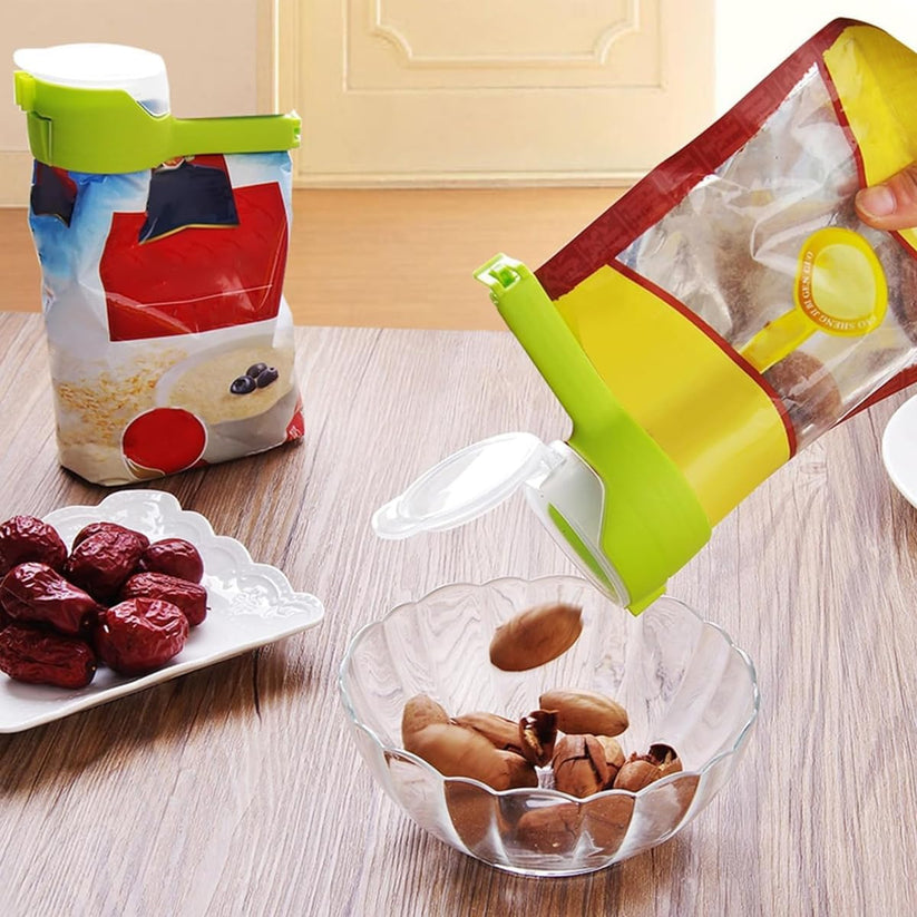 2-in-1 Food Bag Pouring & Sealing Clip (Safe)