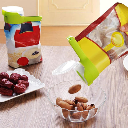 2-in-1 Food Bag Pouring & Sealing Clip (Safe)