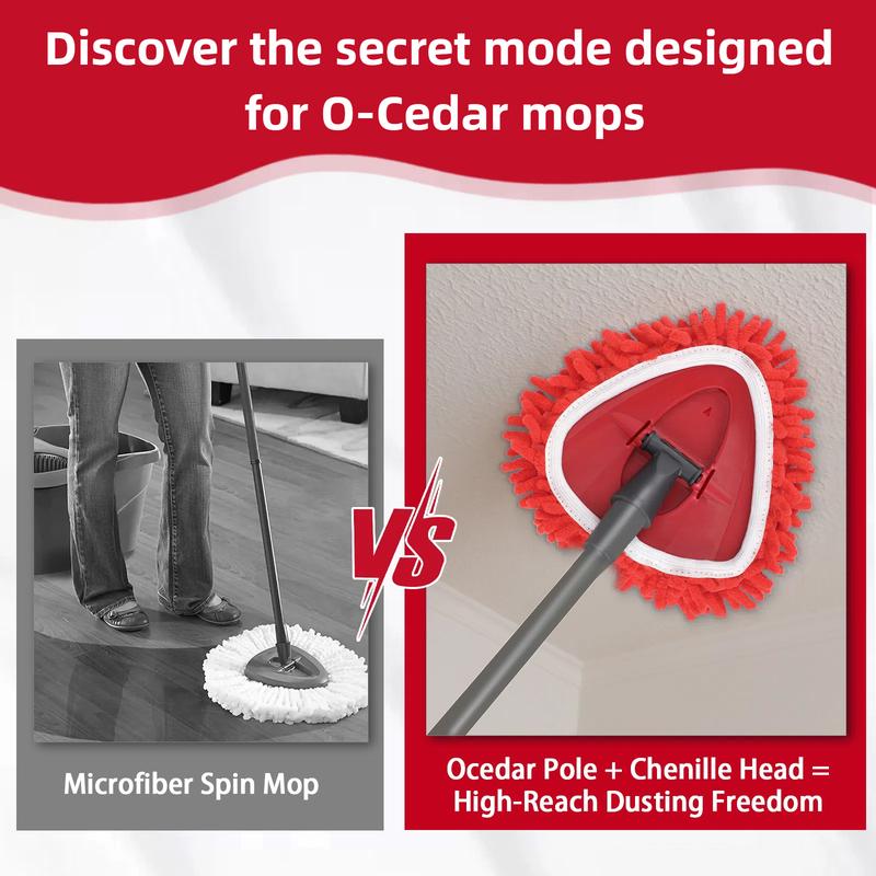 Chenille Duster Replacement Heads for  2026 Unique Design Heads Turn Mop into Long-Handle Duster Dry Cleaning Trap Bucket & Handle Not included