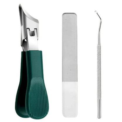 ✂️✨ Eagle Beak Wide Jaw Nail Clippers Set | Anti-Splash 25° Slanted Blade for Thick & Ingrown Toenails | Ultra-Sharp Stainless Steel Manicure & Pedicure Tool