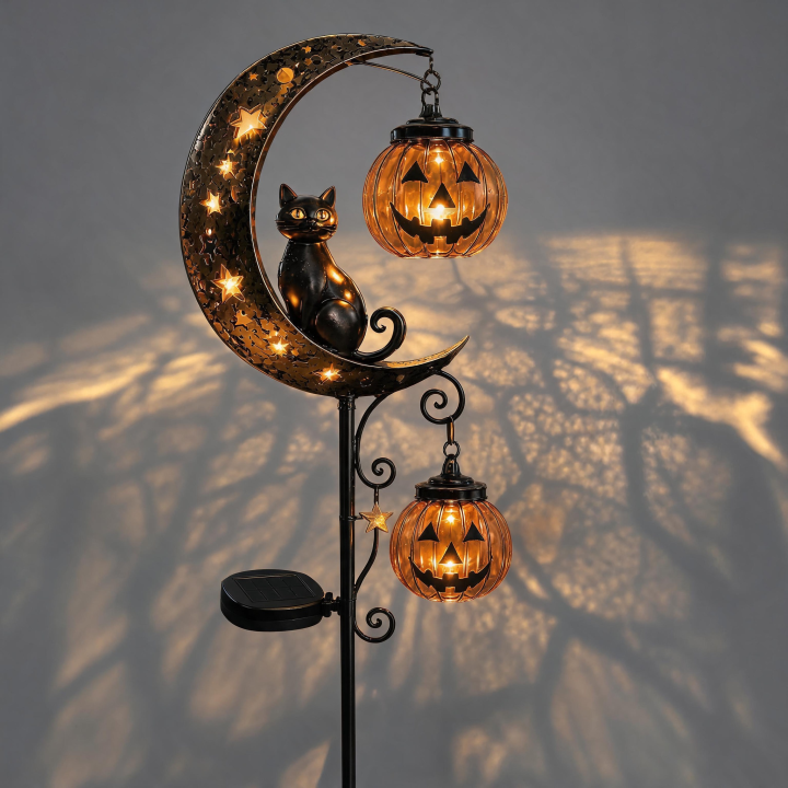 🎃Halloween Early Bird Special Sale 48% OFF-Pumpkin Moon Garden Stake Light