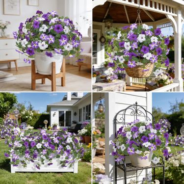 🔥Last Day 70% OFF🔥Faux Petunias Silk Flower UV Resistant No Fade Floral