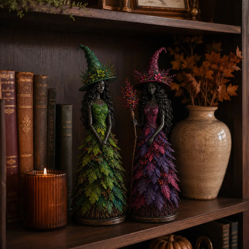💥LAST DAY 56% OFF - 🧙 Enchanted Autumn Witch Figurine
