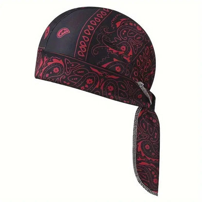 New European and American style stretch fabric amoeba pirate hat for cycling, sports, cashew nut headband, men's and women's headscarf hat