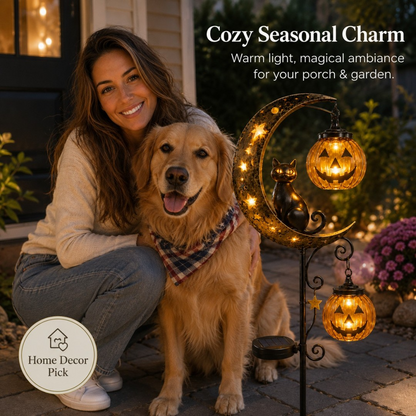🎃Halloween Early Bird Special Sale 48% OFF-Pumpkin Moon Garden Stake Light