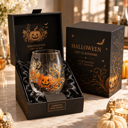 🔥LAST DAY 49% OFF - 🎃 3D Halloween Artisan Glass Cups, Festive Parties & Cozy Fall Home Bar Vibes