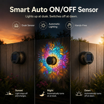 Solar Pattern Shadow Light for GardenFence and Patio Decor