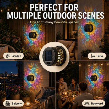 Solar Pattern Shadow Light for GardenFence and Patio Decor