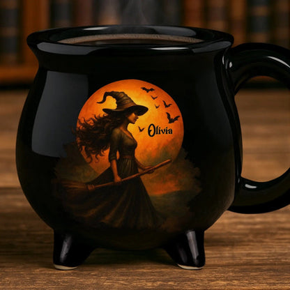 Witch Cauldron Coffee Mug - Personalized Halloween Witchy Gifts For Besties, Sisters, BFF, Family, Yourself