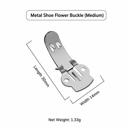 Detachable Elastic Shoe Flower Clip, Metal Shoe Buckle, Decorative Shoe Clip, Bow Flower Shoe Decoration, Snap-on Shoe Accessories