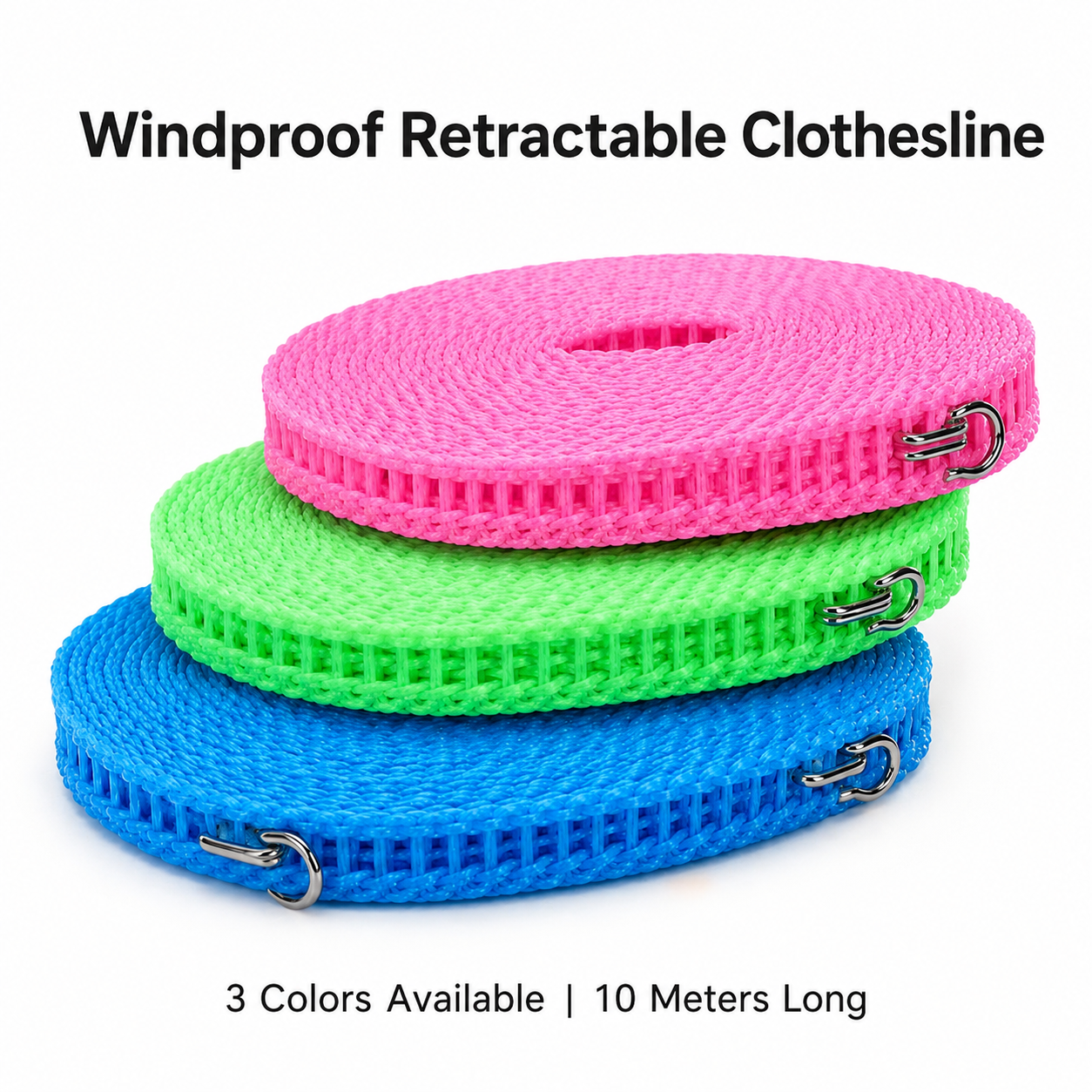 Portable Clothesline – No Drilling, Quick to Hung & Use Anywhere