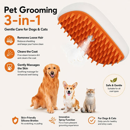 3-in-1 Pet Spray Brush