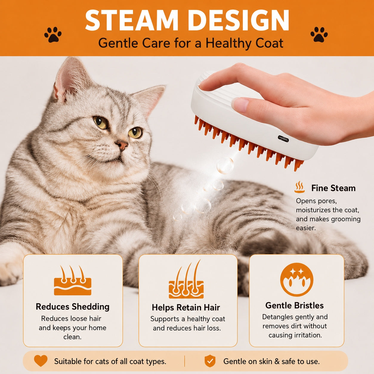 3-in-1 Pet Spray Brush
