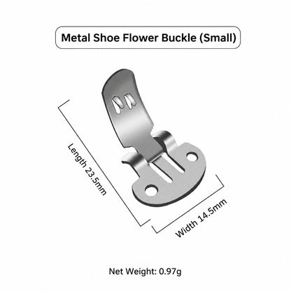 Detachable Elastic Shoe Flower Clip, Metal Shoe Buckle, Decorative Shoe Clip, Bow Flower Shoe Decoration, Snap-on Shoe Accessories