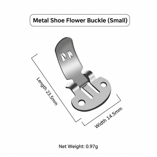 Detachable Elastic Shoe Flower Clip, Metal Shoe Buckle, Decorative Shoe Clip, Bow Flower Shoe Decoration, Snap-on Shoe Accessories