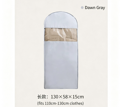 Space Saving Hanging Garment Bag with Self Compression Zipper
